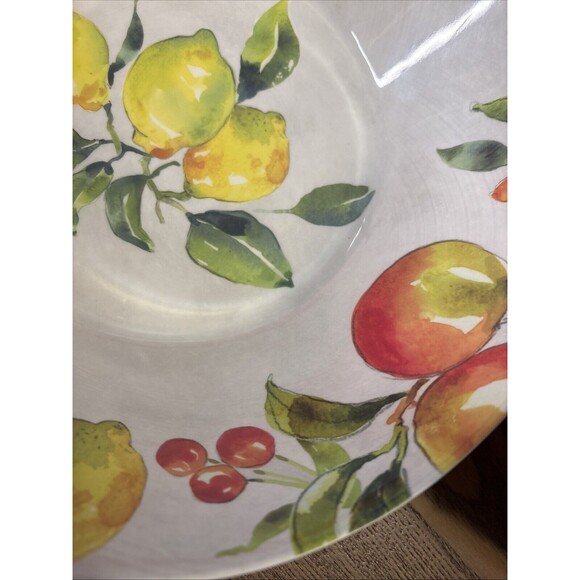 3pc Set Melamine Salad Bowl & Serving Spoons Apples Lemons Picnic Beach BBQ Rare - Picture 8 of 12